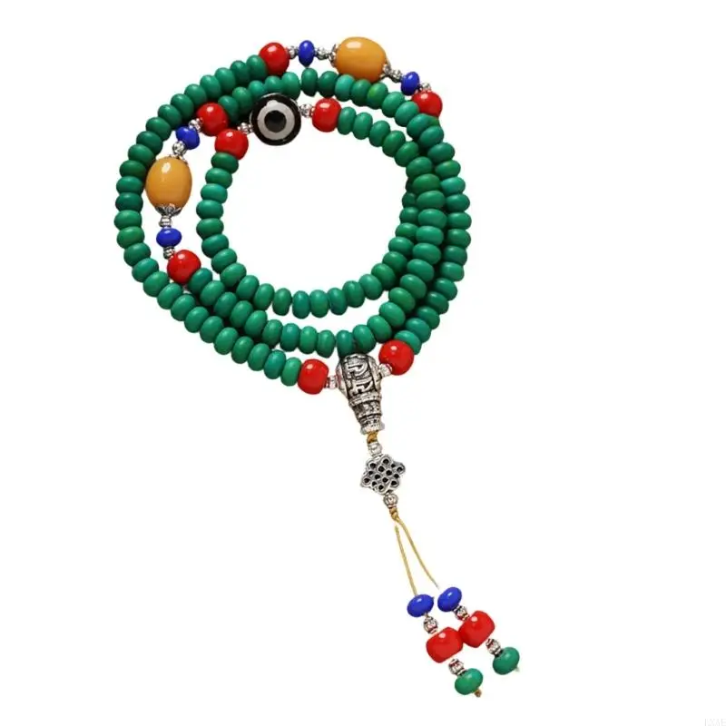  Sturdy Quality 108 Count Turquoise Stone Buddhist Prayer Beads Jewelry