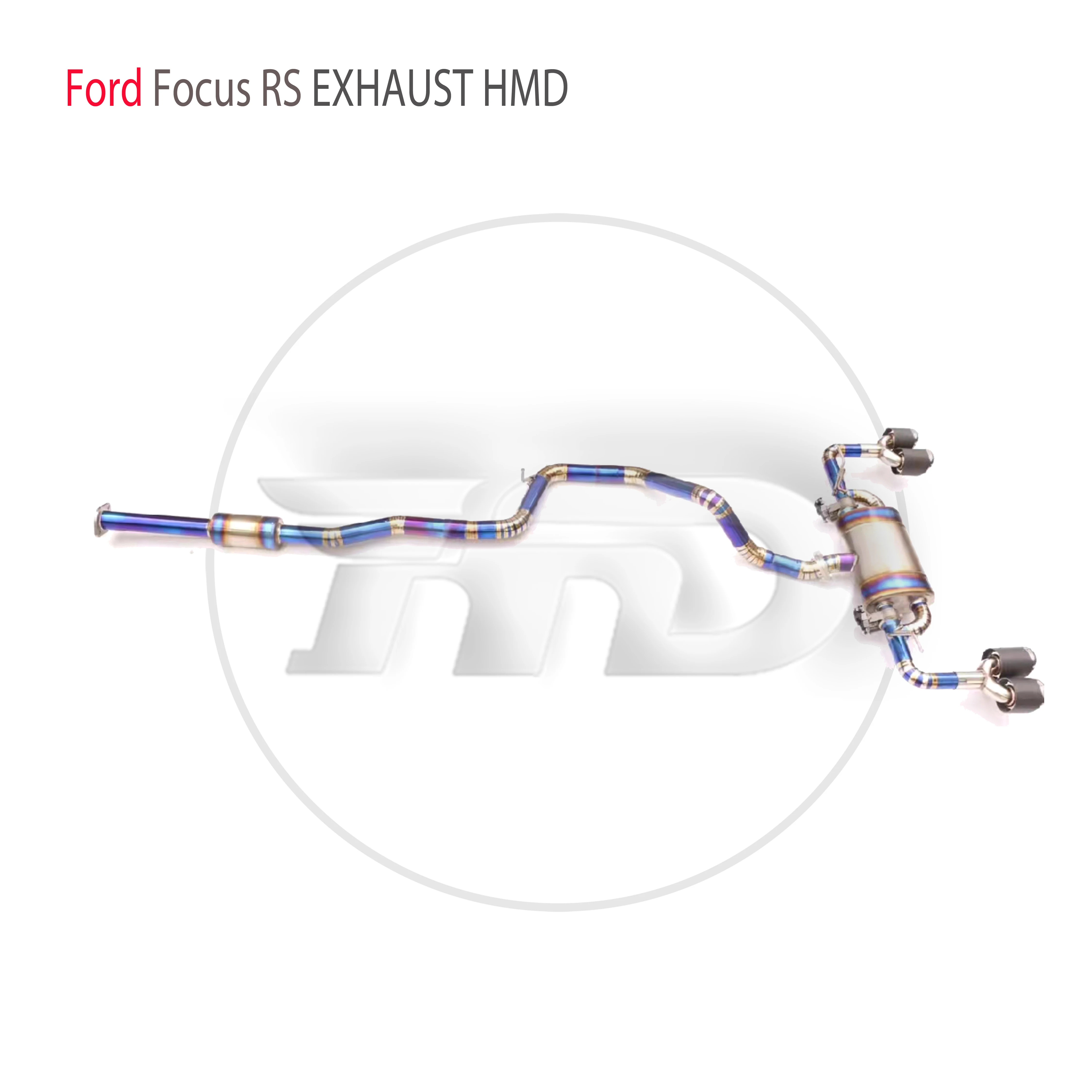 HMD Titanium Exhaust System Performance Catback For Ford Focus RS Muffler For Cars Modifity Variable Valve Pipe