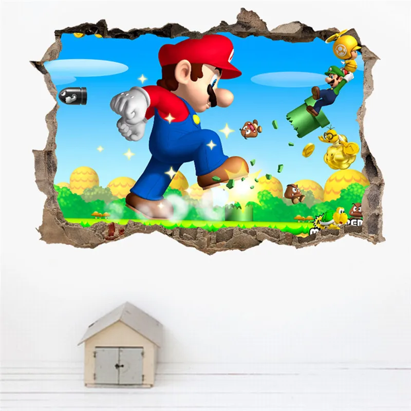 3D Cartoon game wall sticker for kids rooms living room bedroom wall decoration game poster  Children\'s gifts