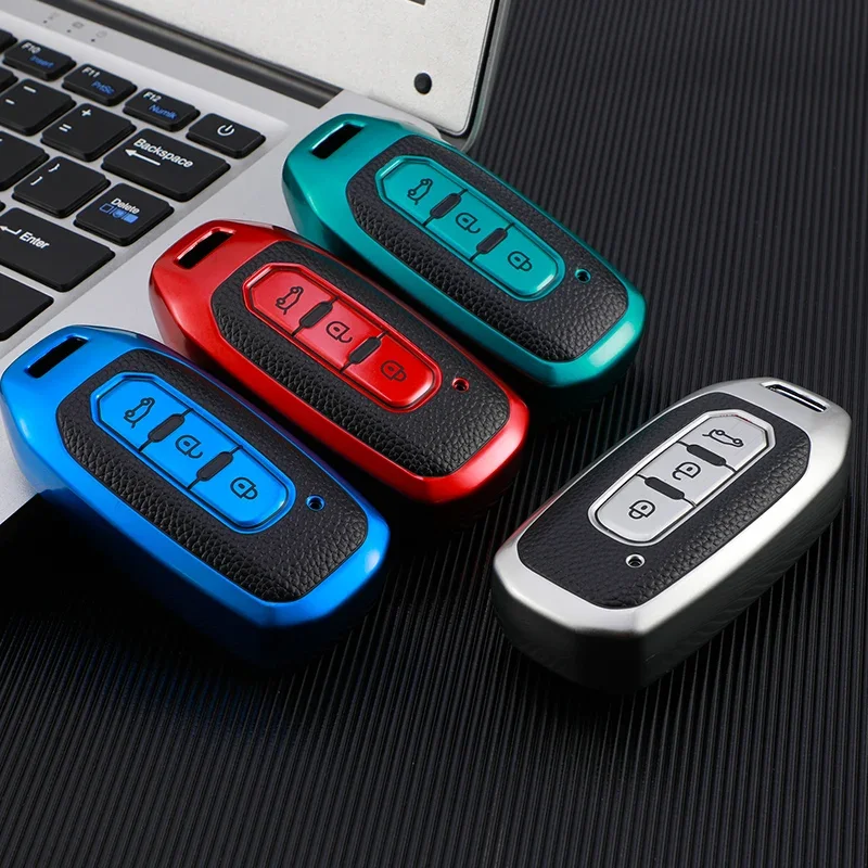 TPU หนัง Smart Remote Key Shell Fob พวงกุญแจสำหรับ Ford Territory EV Protector อุปกรณ์เสริม