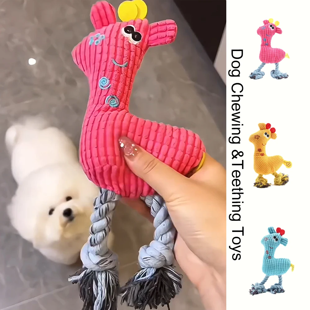 1PC  Pet Toys Dog Chewing Toys Creative Weaving Plum Deer Chewing Resistant Vocalizing Teeth Grinding