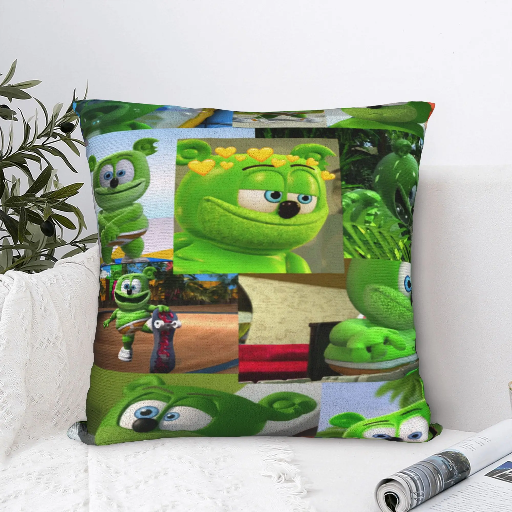  Gummibars bear Pillowcases Accessories Soft Cushion Cover  Pillow Covers Home Decor Square Multi-Size