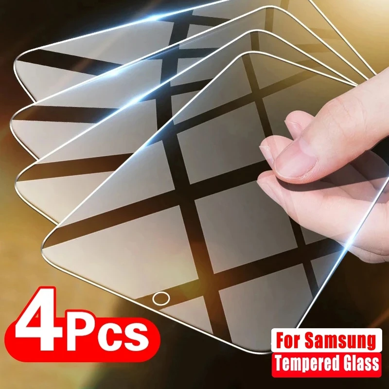 4PCS Tempered Glass For Samsung Galaxy S23 S22 Plus S24+ S21 FE A22 A32 A72 A52 5G A33 A53 A31 A41 A23 A34 S25 Screen Protector