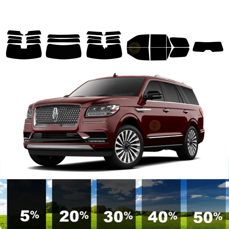 

precut Removable Window Tint Film For Car 100% UVR 5%-70%VLT Heat Insulation Carbon ﻿For LINCOLN NAVIGATOR 4 DR SUV 2018-2023