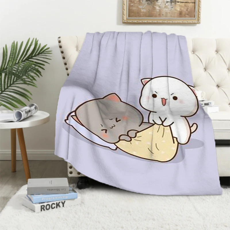 

Anime Blanket Bubu and Dudu Furry Fluffy Soft Blankets & Throws Summer Comforter Double Bed Blankets for Decorative Sofa Throw