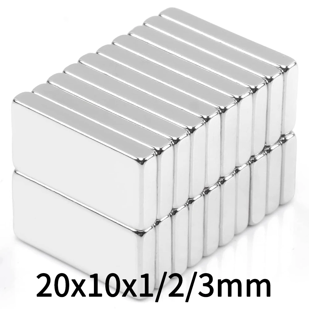 Iman Neodimio 20x10x1/2/3mm Imanes De Neodimio Neodymium Magnet Block Magnet Neodymium Aimant Puissant DIY Magnets Super Strong