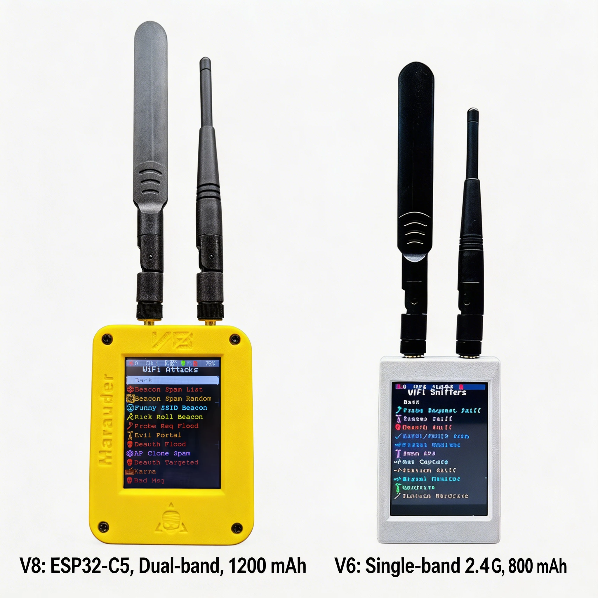 

ESP32 Marauder V8 Device ESP32-C5 2.8 Inch Touch Display Dual Band WiFi Bluetooth GPS Support 2.4G & 5G Signal Wireless Tool