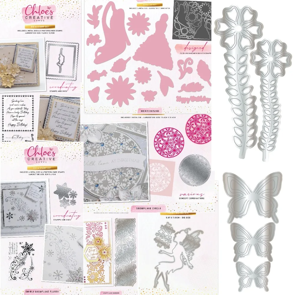 butterfly and flower 2025 Metal Cutting dies And Stamps For Scrapbooking Stencil Embossing Mold DIY Paper Cards Craft Cutting
