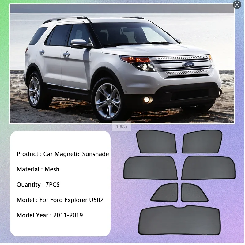 Magnetic Sunshade For Ford Explorer Classic U502 2011~2013 2014 2015 2016 2017 2018 2019 UV Protection Sunshade Visor Accessorie