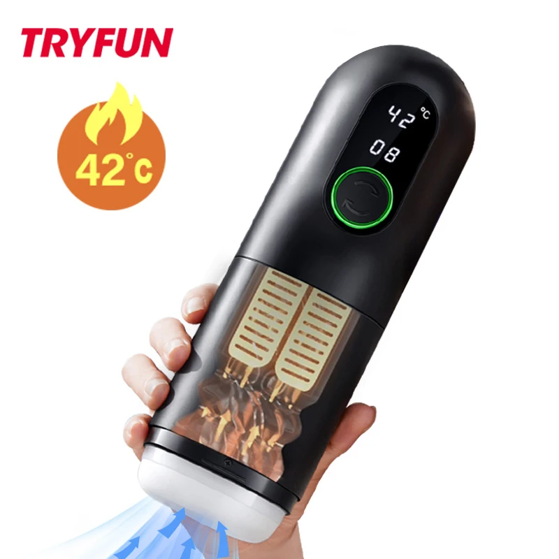 

TRYFUN Masturbator Cup Men New Masturbation Device Fully Automatic Telescopic Heating Inverted Mold Masturbation Toys Adult