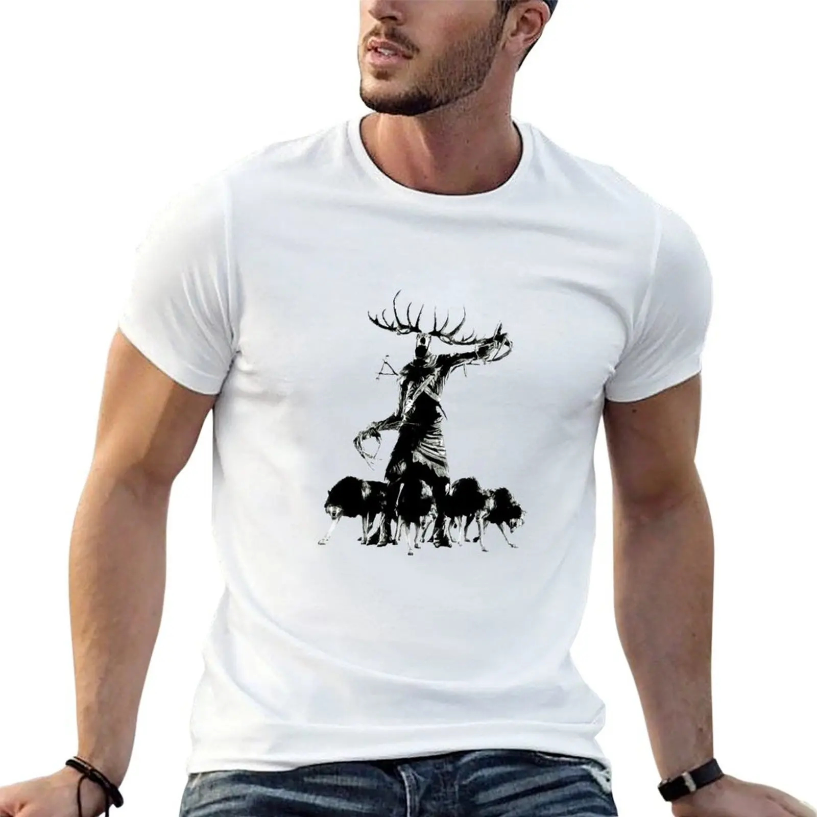 

King of the Forest - Wolves - Fantasy T-Shirt t shirts for man graphic tees t shirt for man T-Shirt