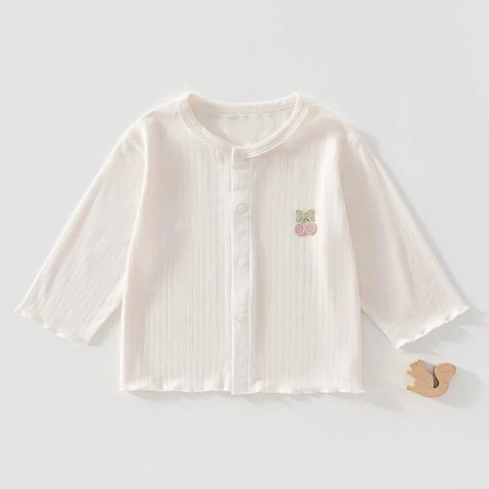 Baby Girl Coat Summer Solid Color Thin Breathable Baby Boy Jackets Kids Cardigan Outerwear Clothes