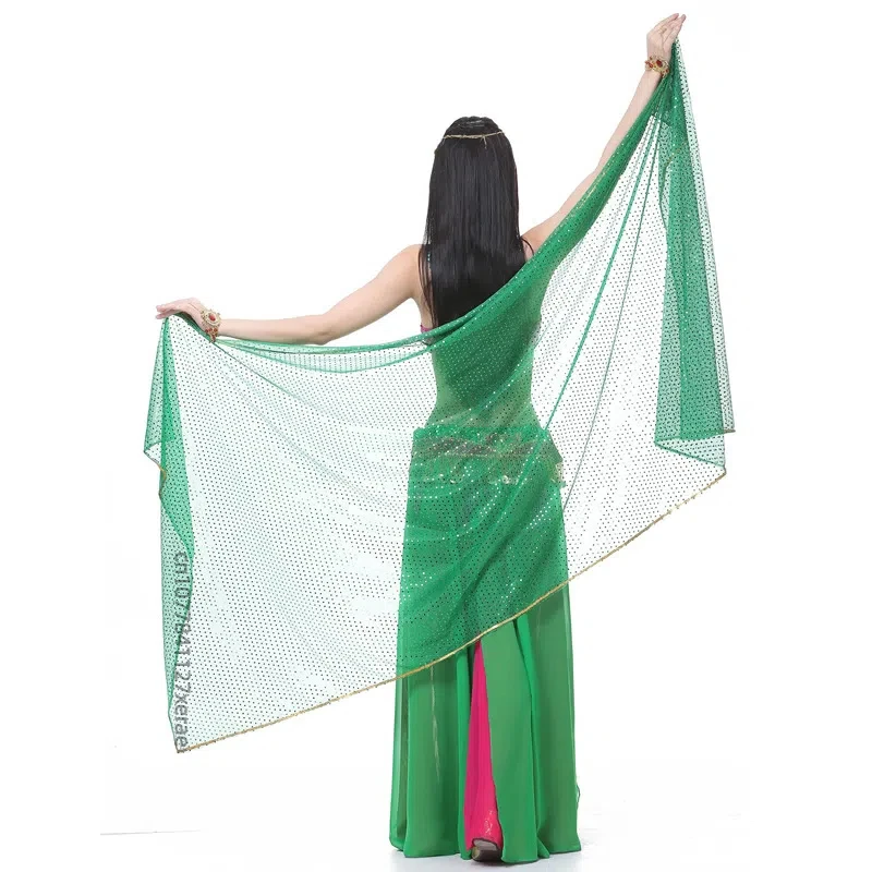 Performance de danse du ventre 210x95cm met en évidence écharpe de poche avec paillettes écharpe de danse du ventre interprète par groupe féminin