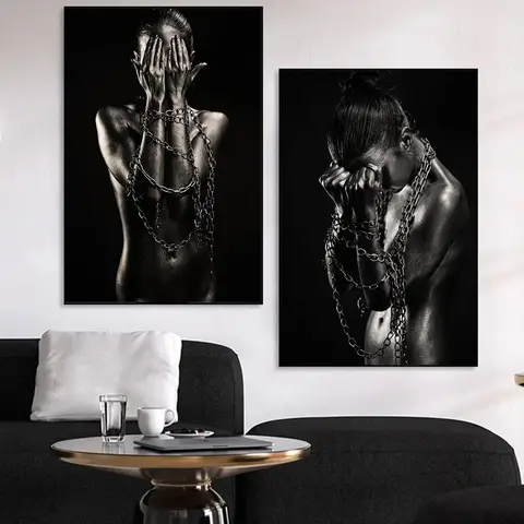 Pintura en lienzo de mujer africana, póster de mujer dorada negra e impresiones, arte de pared escandinavo, imagen para decoración del hogar, Mural de sala de estar