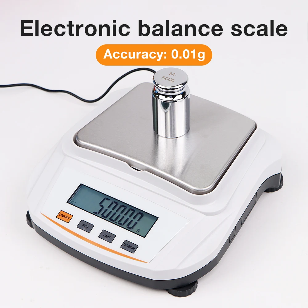 

0.01g High Precision Balance Scale Lab Analytical Scale LCD Display Electronic Balance Gold Jewelry Food Medicines Weighing