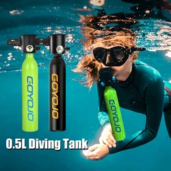 Mini Scuba Tank Diving Equipment Underwater Diving Cylinder Inflator 0.5L Outdoor Oxygen Tank 5-10 Minutes Spearfishing