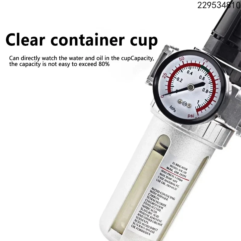Air Filter Regulator Oil Water Separator Trap Regulator Valve for Compressor Pneumatic Parts SFC400 1/2 SFC300 3/8 SFC200 1/4