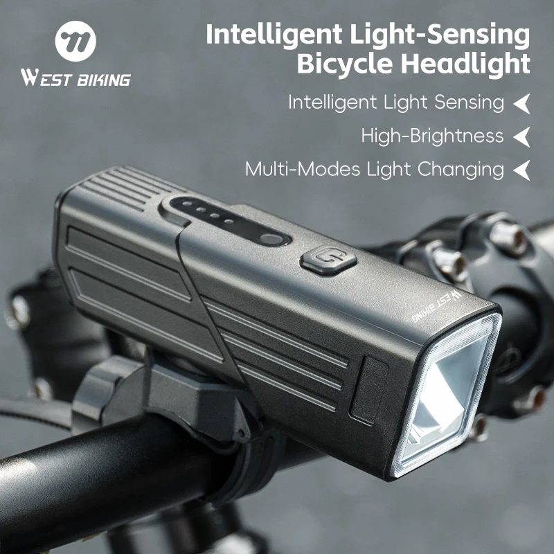 

WEST BIKING Bicycle Light Type-C Charging LED Cycling Front Lamp Headlight ABS Ultralight MTB Road Flashlight Bicycle Light