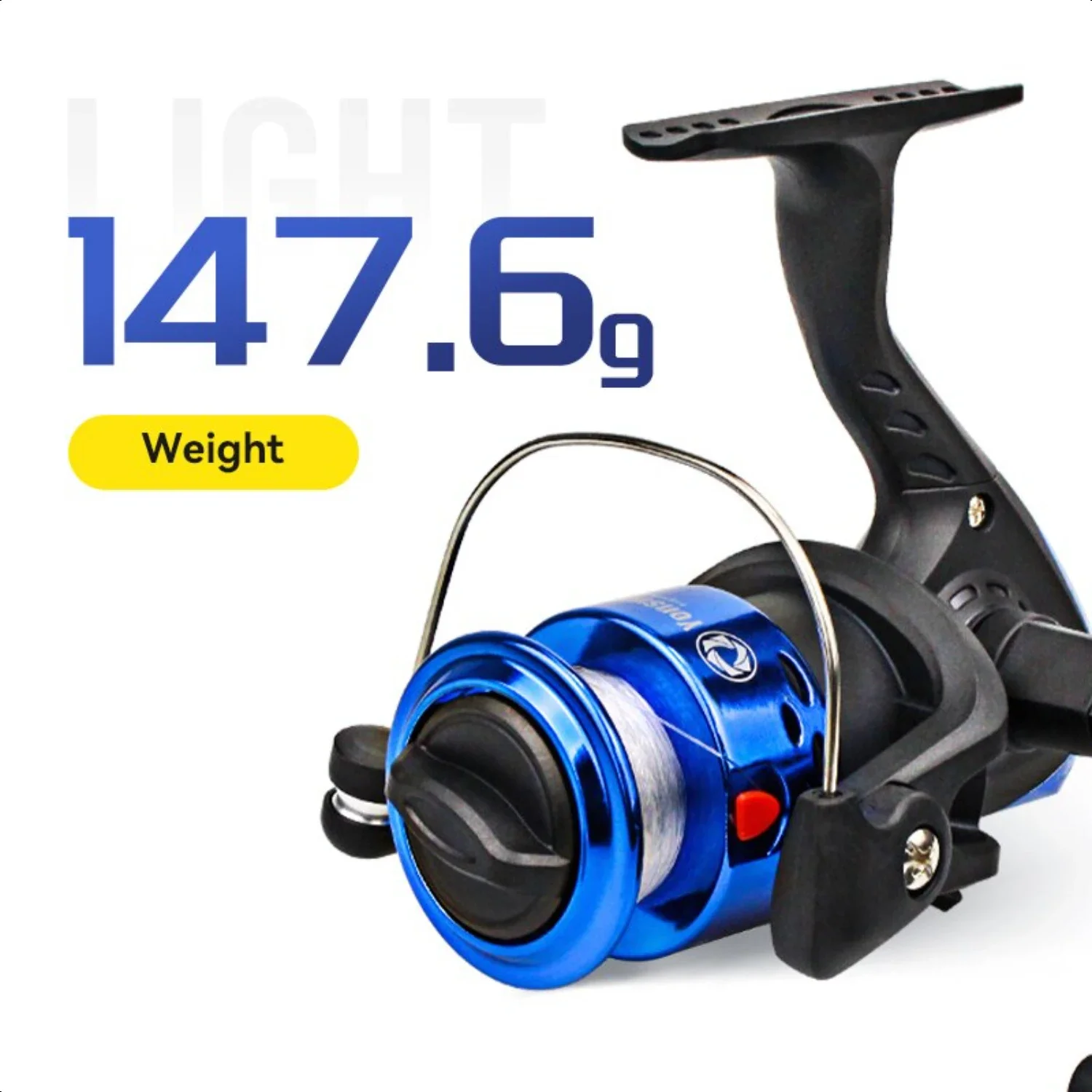 

Portable Folding Fishing Reel with 60m Long Large Diameter Fishing Line, Smooth Line Roller, Lightweight Casting Wheel for Vesse