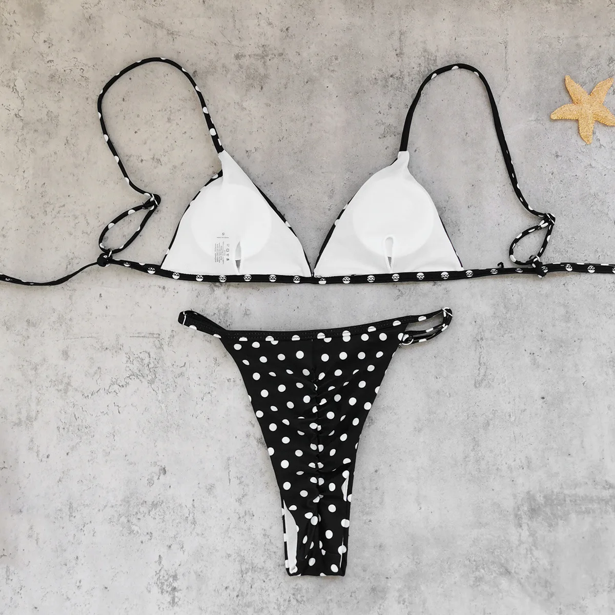 Balsycheng جديد الأوروبية والأمريكية مثير البولكا نقطة مثلث بيكيني انقسام ملابس السباحة الإناث ثلاث نقاط بيكيني