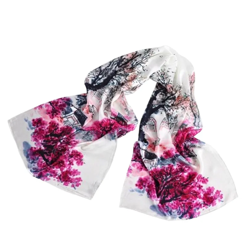 DANKEYISI Pure Silk Scarf Women Scarf Real Silk Long Spring Autumn Scarves Ladies Brand Silk Neck Scarf Female Shawl Foulard