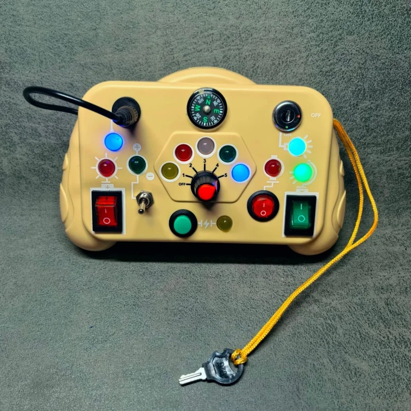 

Доска Монтессори, сенсорные игрушки, мультфильм со светодиодным выключателем света, плата управления, дорожная деятельность, детская игра для детей 2-4 лет