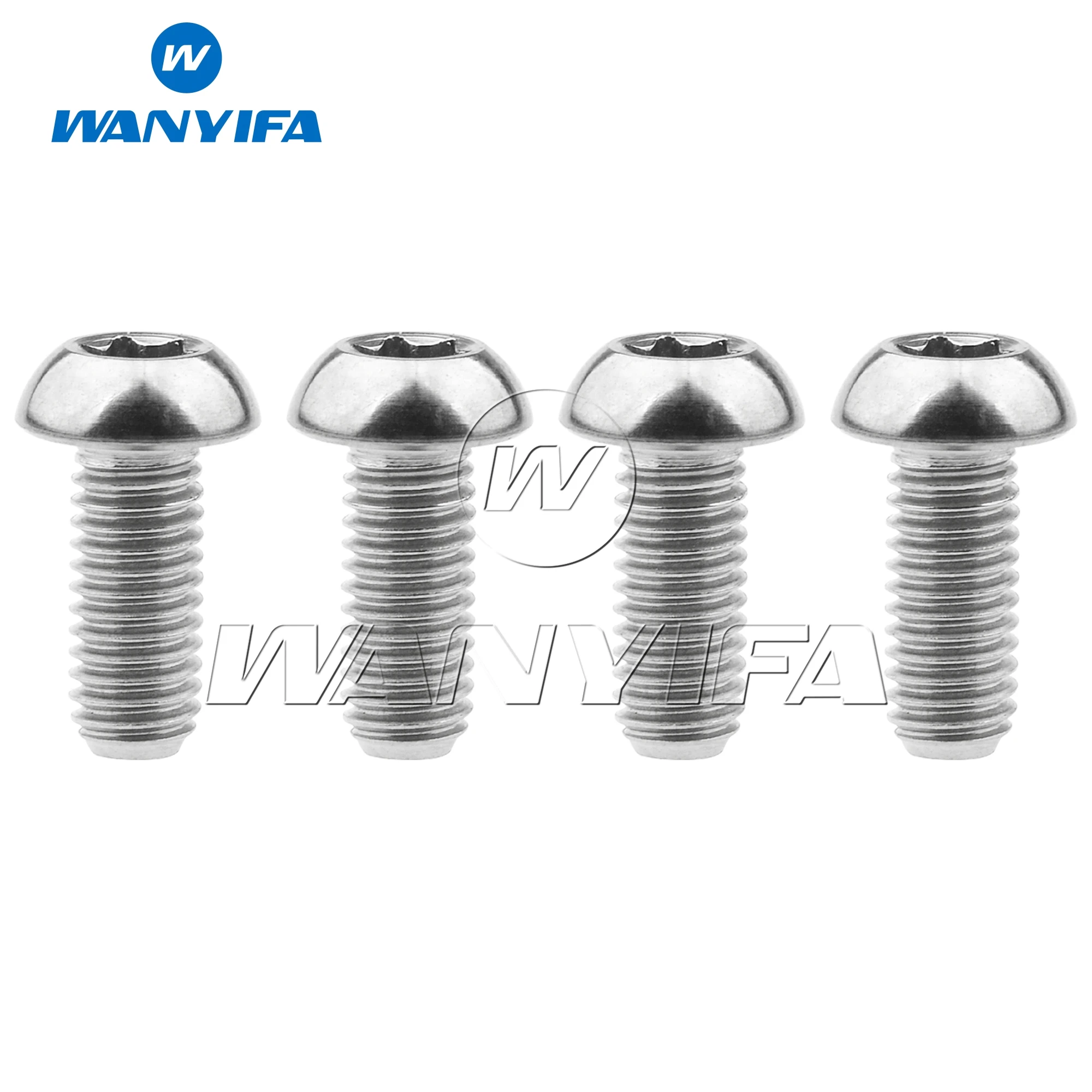 Wanyifa-perno de titanio Ti M5x10, soporte de 12mm, cabeza Torx, tornillos de jaula de botella de agua para bicicleta de ciclismo, 4 Uds.