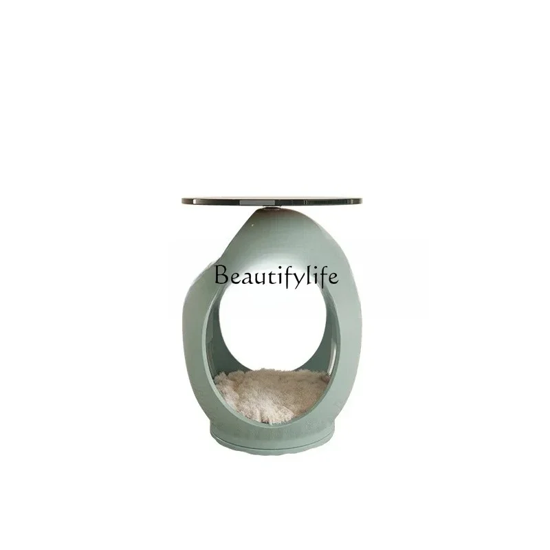 

yj15 Cream wind edge few living room modern simple light luxury designer home, art cat nest edge few