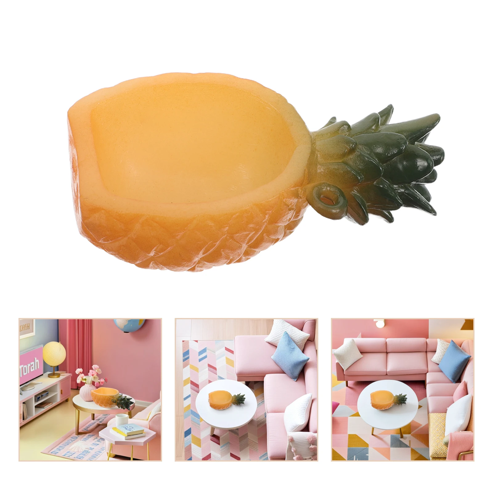 

6Pcs Pineapple Bowls Miniature Fruit Shape Containers Pretend Play Kitchen Accessories Mini Kitchen Dishes Tiny Fruit Bowls