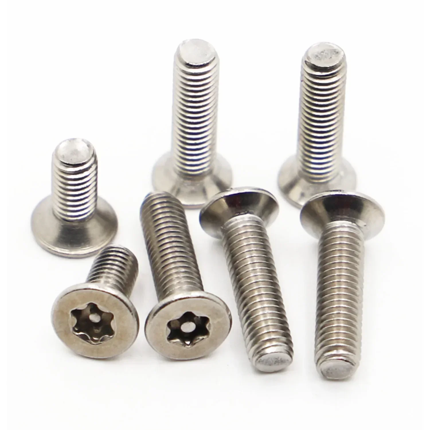 M2 M2.5 M3 M4 M5 M6 Bullone a testa svasata piatta Torx a sei lobi in acciaio inossidabile 304 con perno Vite di sicurezza antifurto a prova di manomissione
