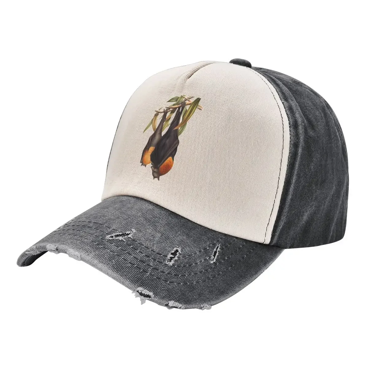 Australian Flying Fox Fruit Bat Pteropus poliocephalus by John Gould Baseball Cap Luxury Hat derby hat Women's Men's