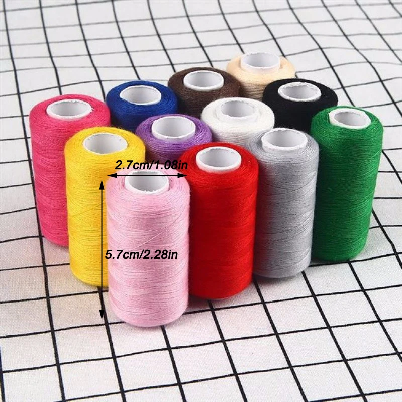 Sewing Thread Kit 12 color home sewing thread boxed with colored polyester sewing thread for hand sewing and embroidery