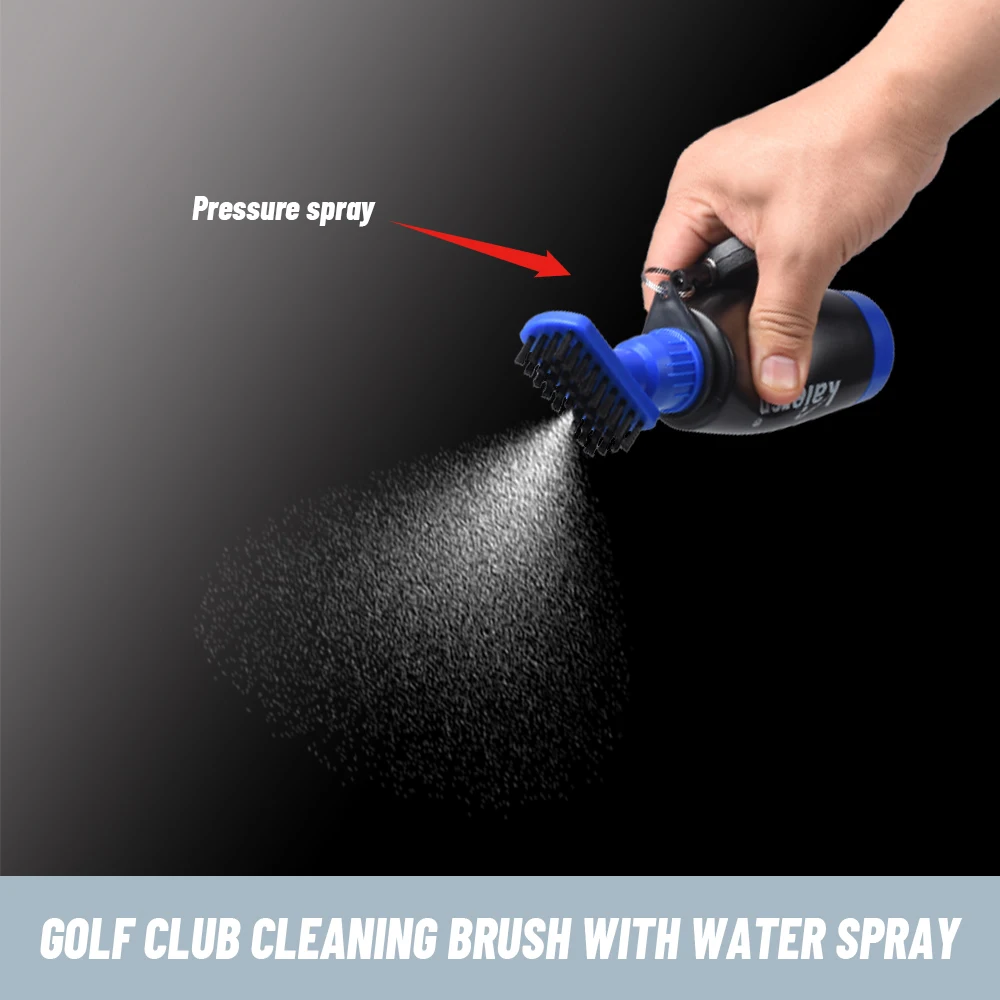 فرشاة تنظيف غلاية الجولف المطورة، رأس فرشاة تنظيف الرش، اضغط يدويًا بثلاثة ألوان اختيارية لتنظيف الجولف