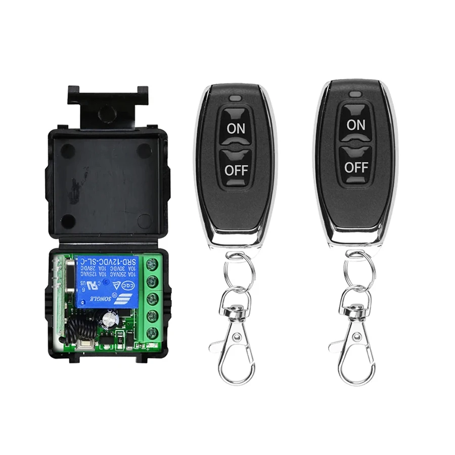 

433Mhz Remote Control Wireless Switch DC 12V 1CH RF 10A Relay Receiver And 2CH Transmitter For Door Electromagnetic Lock