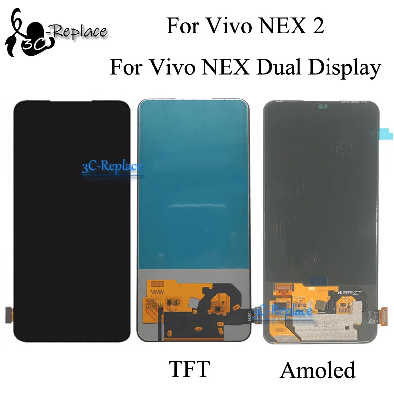 For Vivo Nex 2 Double-Sided Screen Nex2 Front Display LCD Display