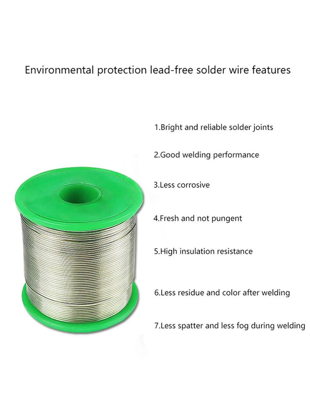 800g Environment Protection Lead-Free Solder Tin Wire 0.8-1.0mm Unleaded Rosin Core 99.3% Sn 0.7% Cu