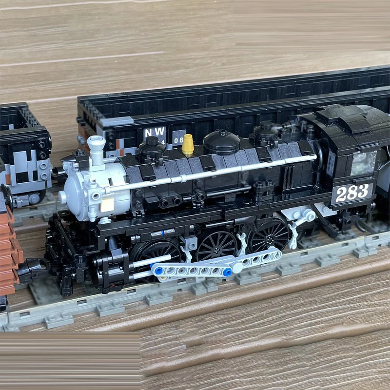 Model Samochodu Miejskiego MOC Klocki Konstrukcyjne 0-6-0 Lokomotywa Parowa Pociąg Modularny Technologia Prezenty Świąteczne Zestaw Zabawek dla Dzieci do Składania