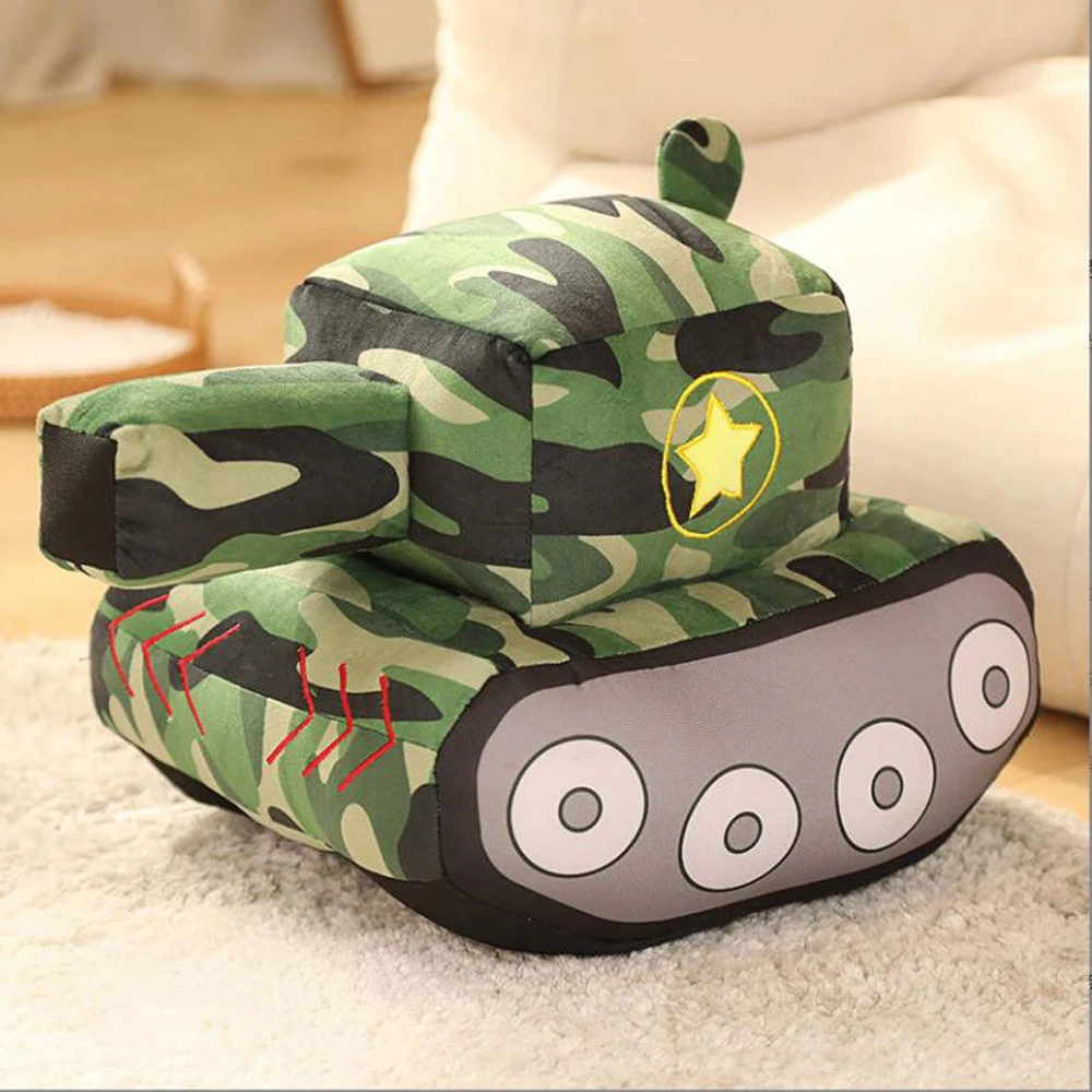 

Simulated Tank Bolster Stuffed Children Plush Toy Birthday Gift