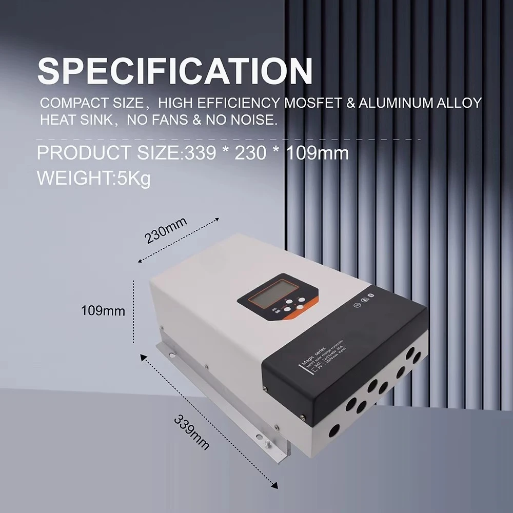 60A MPPT 12V 24V 48V Mppt Solar Charge Controller 60a LCD Screen Display
