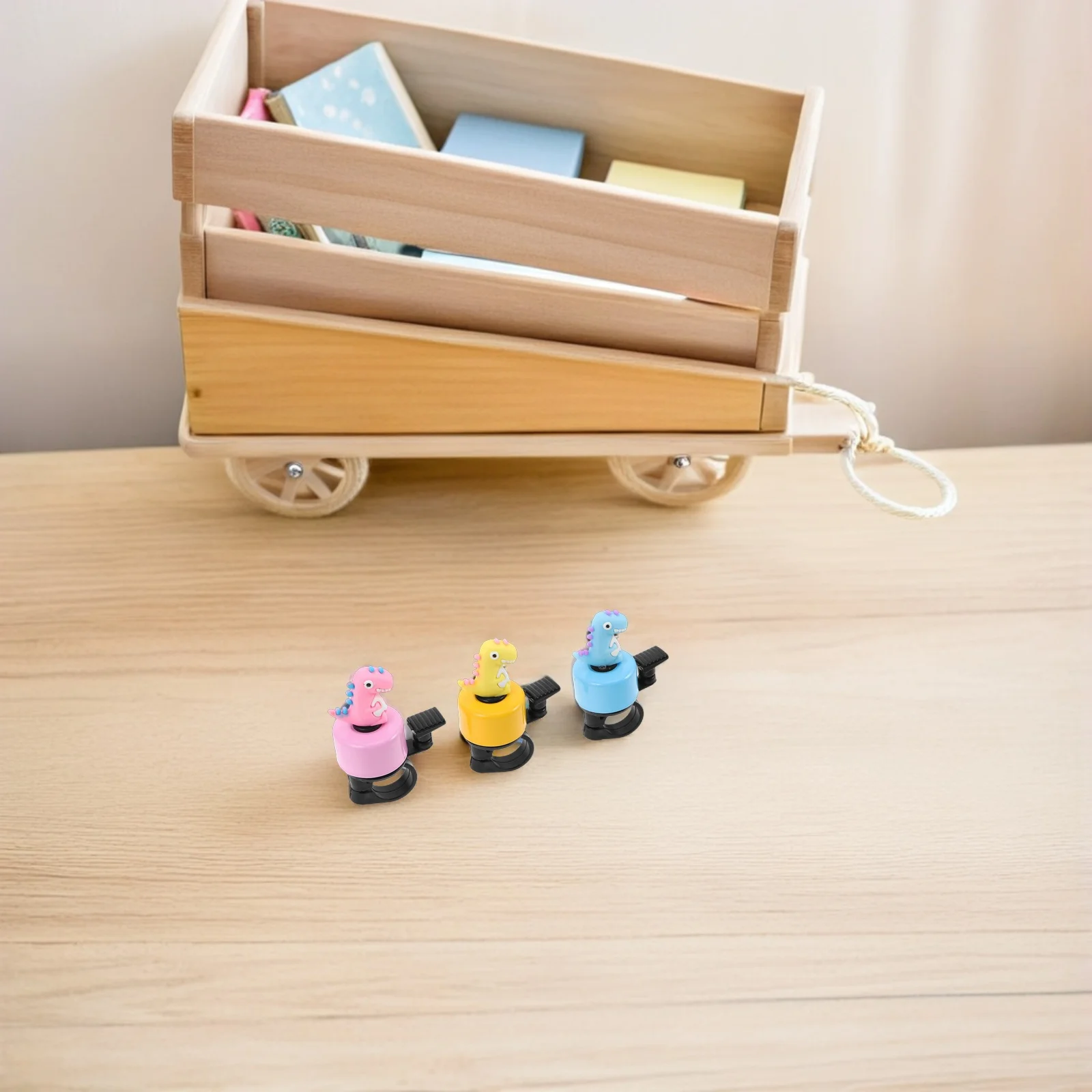 3Pcs Bike Bell Loud Cartoon Dinosaur Safety Warning for Bikes Scooters Accessories Horn for Bike