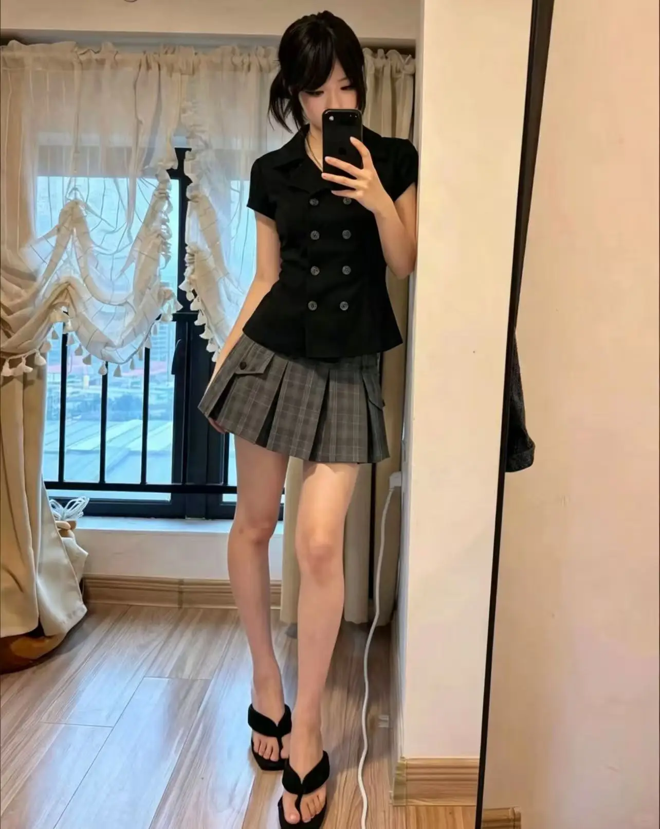 American retro hot girl black college style suit suitable for 2026 new fashion streetwear Y2K Harajuku hip-hop style slim suit