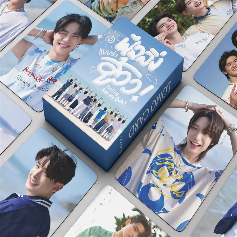 55pcs/set KPOP BUS New Boy Band BUS Because Of You, I Shine Marck LOMO Card Girl Collection Gift Photo Card Beautiful Postcard