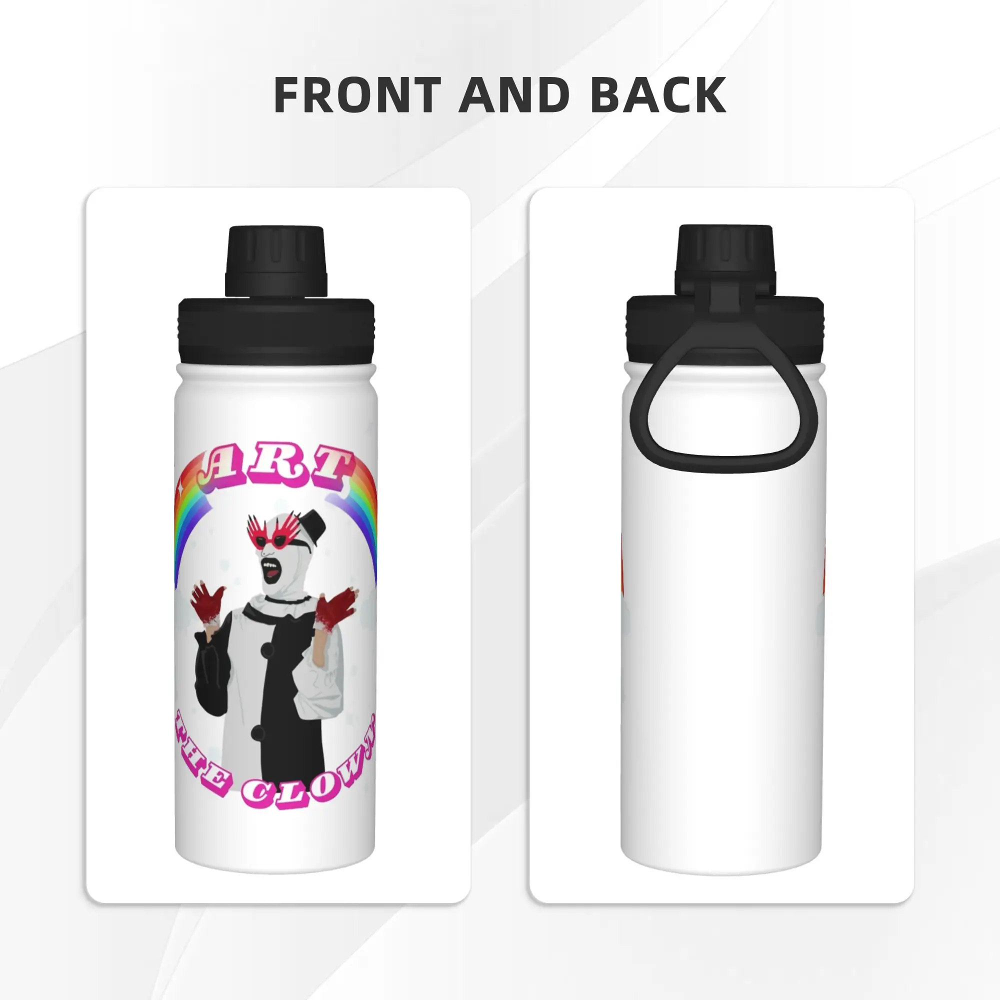 Art The Clown Terrifiers 18OZ Sports Insulated Kettle  Thermal Cup Vacuum Flask Double Wall Mugs Spill Proof