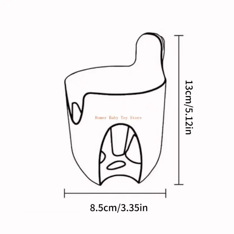 J0PF Strollers Attachment Cup Holder Stand Nonslip Desain Dasar Lebar Pemasangan Mudah untuk Sebagian Besar Kereta
