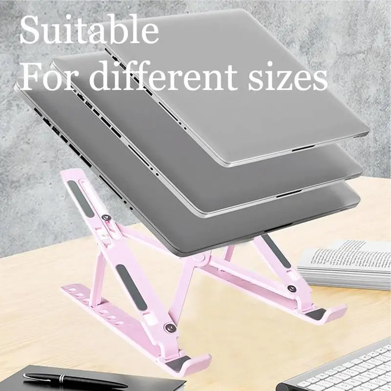 

Foldable Laptop Stand Foldable Notebook Bracket Portable Adjustable Height Computer Stand For Notebook Laptop Computer Tablet