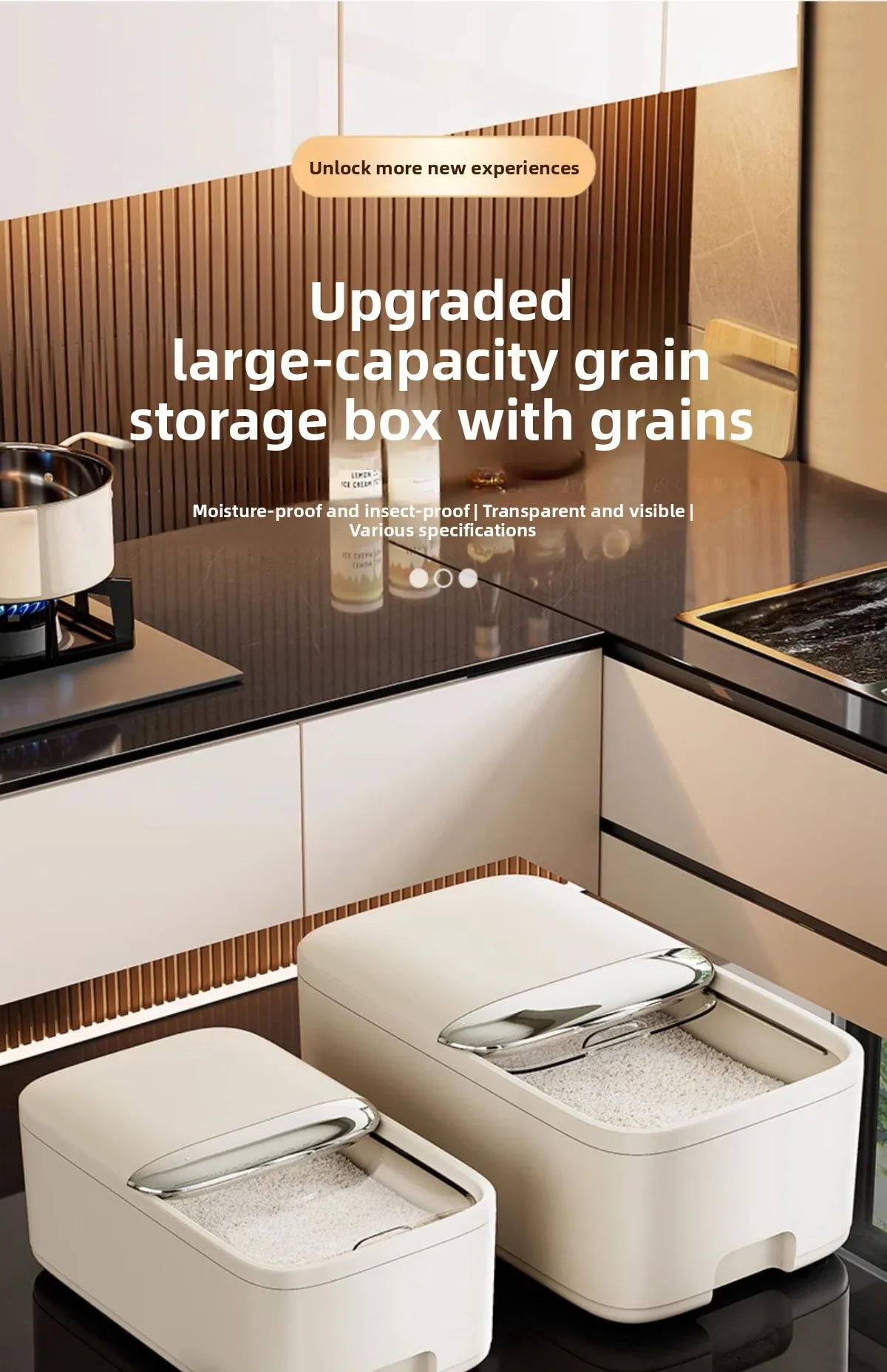 

New sealed, insect proof, moisture-proof rice grain box storage box, rice tank surface bucket storage tank