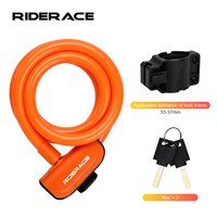 RIDERACE Bicycle Cable Lock Mountain Bike Portable Anti-theft Ring Lock High Security For Scooter Electric E-Bike Road Cycling