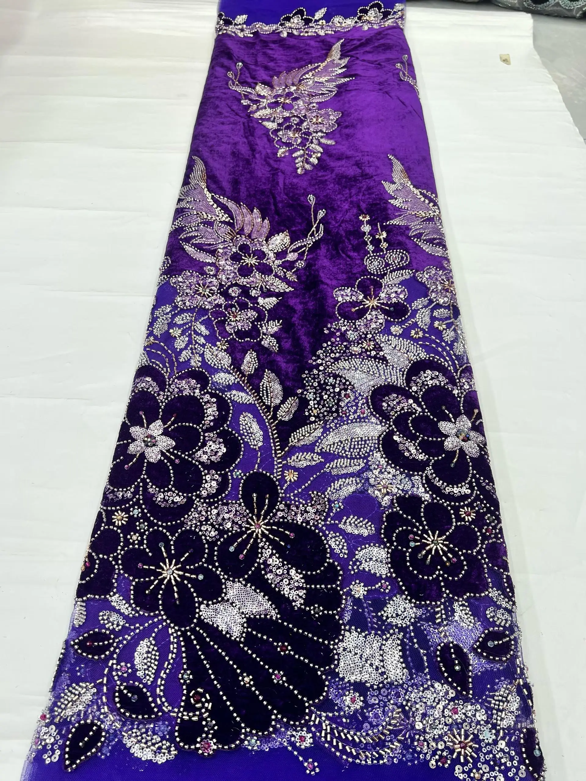 ผ้าลูกไม้ทูลล์ฝรั่งเศสปักลายหร - Sewing Velvet Fabric บทวิจารณ์และราคา