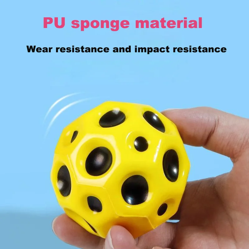 High Resilience Hole Ball Soft Bouncing Ball PU Anti Gravity Rubber Bounce Stress Ball Outdoor Indoor Party Games Sport Toys