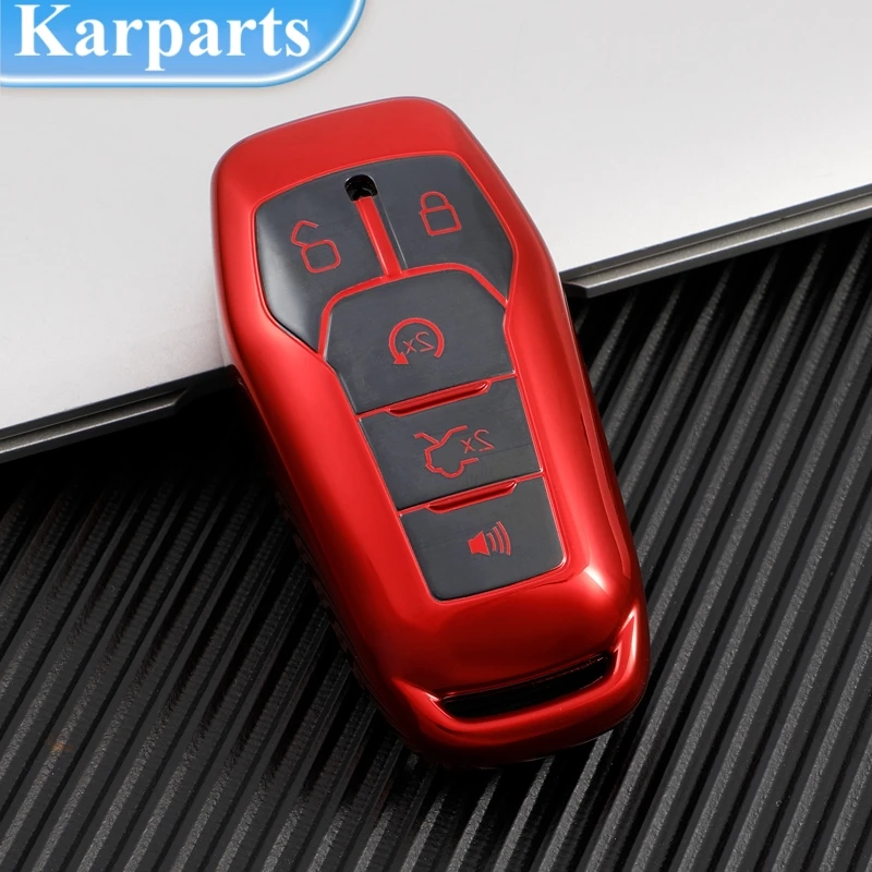 TPU Car Key Case Cover for Ford Fusion Mondeo Mustang F-150 Explorer Edge Protector Shell Bag Fob Keychain Accessories